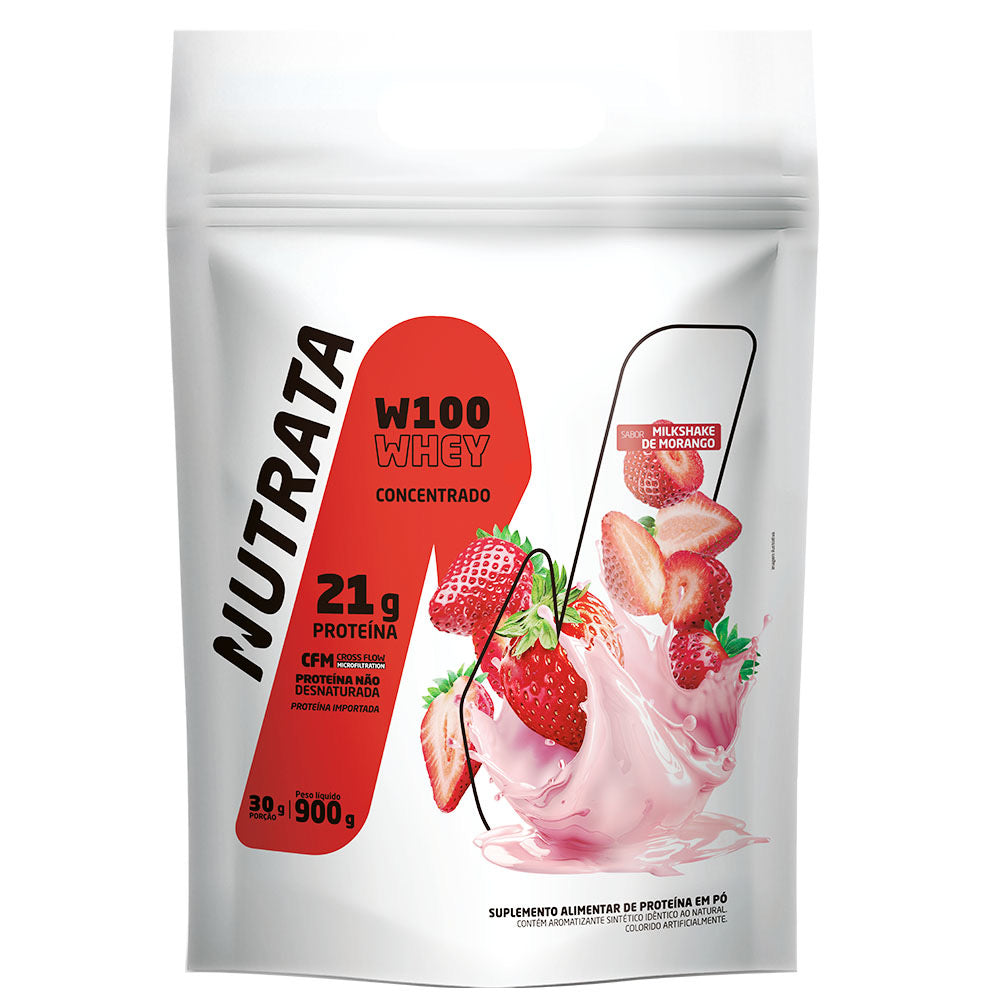 W100 Whey Concentrado Refil 900g  Nutrata