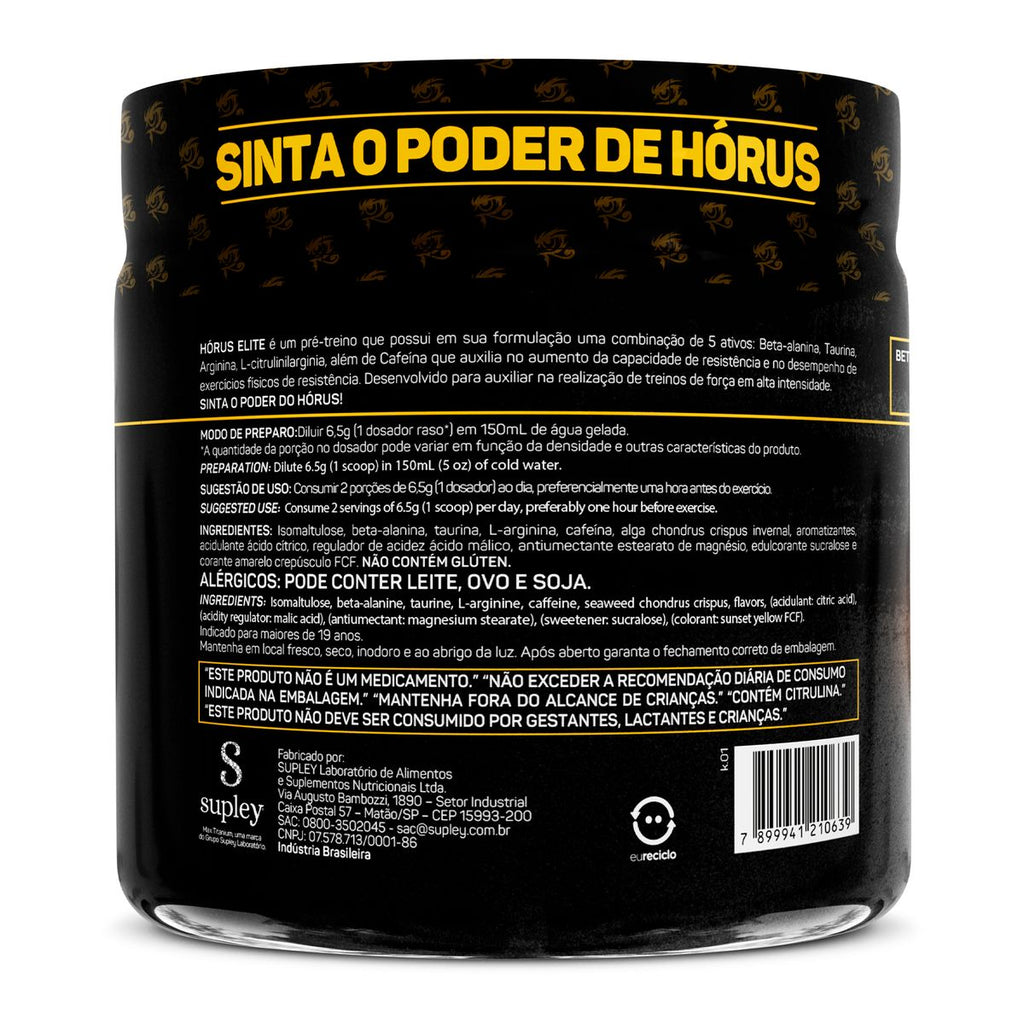 Pré treino Hórus Elite 390g  Max Titanium