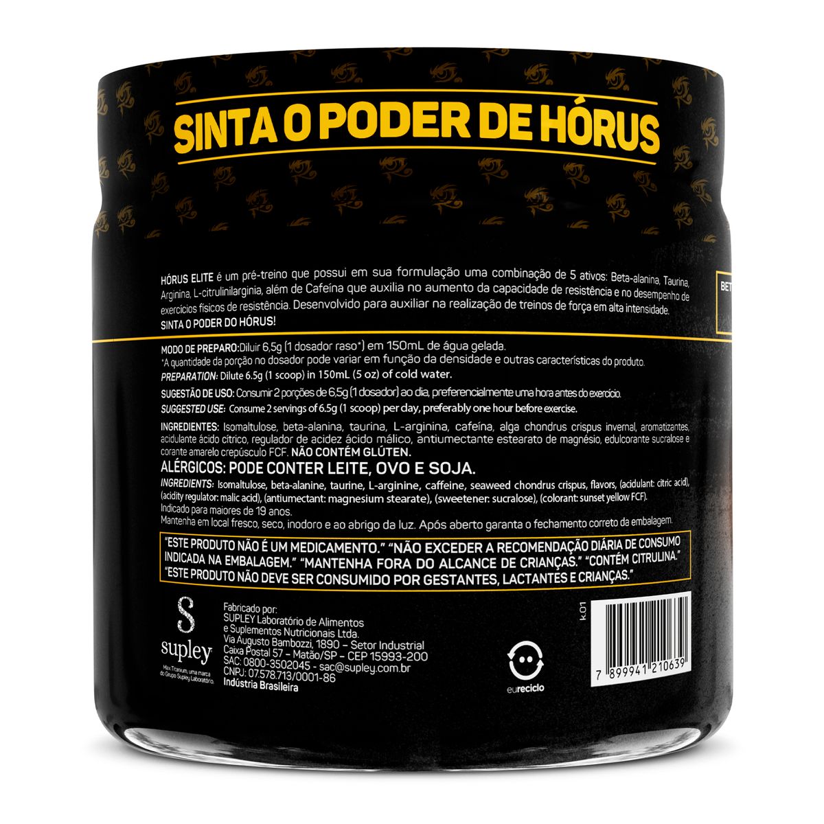 Pré treino Hórus Elite 390g  Max Titanium
