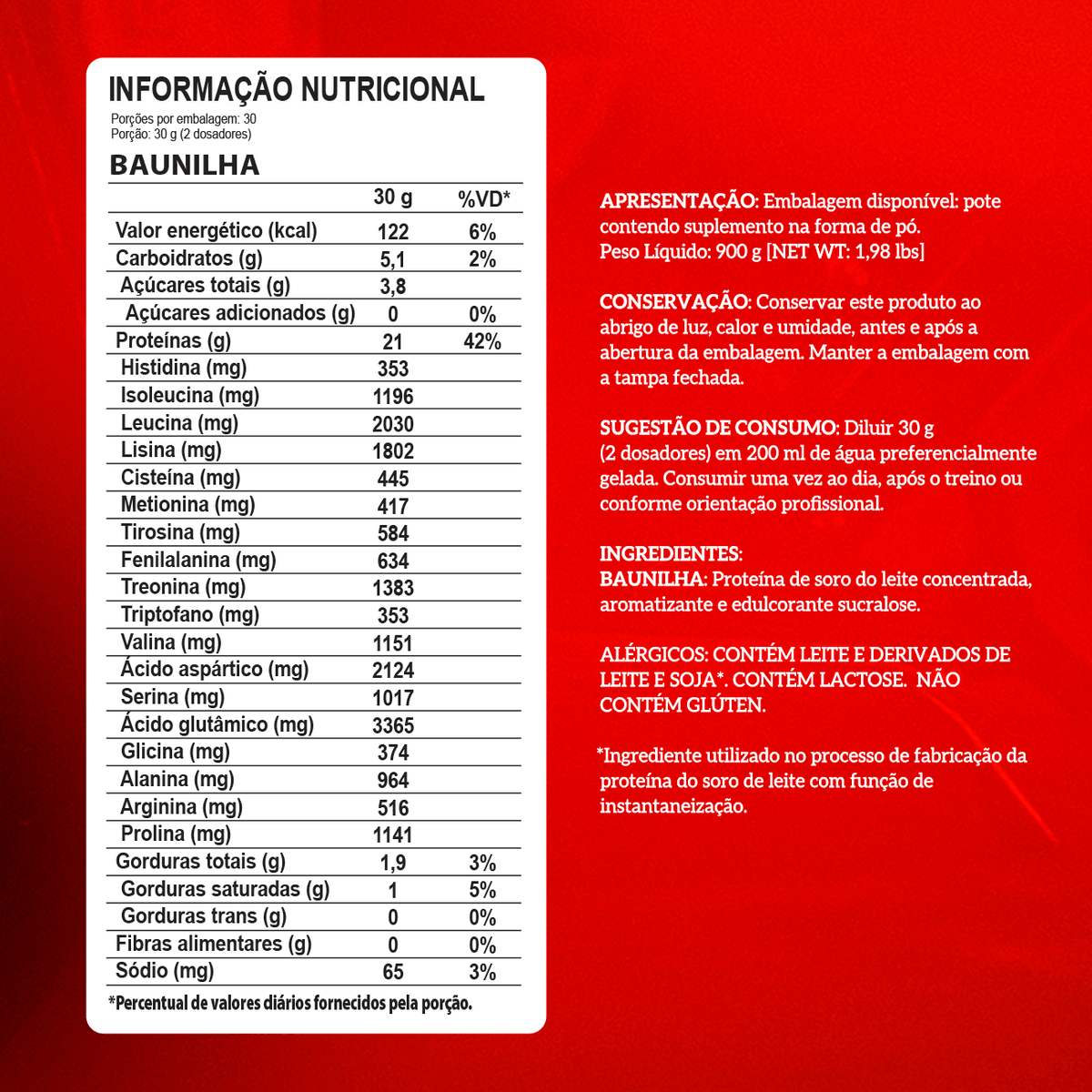 Whey Protein Concentrado Pote 900g Integral médica