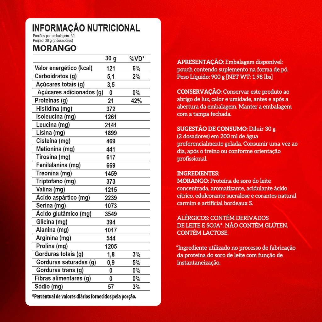 Whey Protein Concentrado Refil 900g