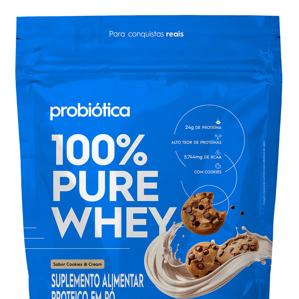 100% Pure Whey Refil 900g Probiótica