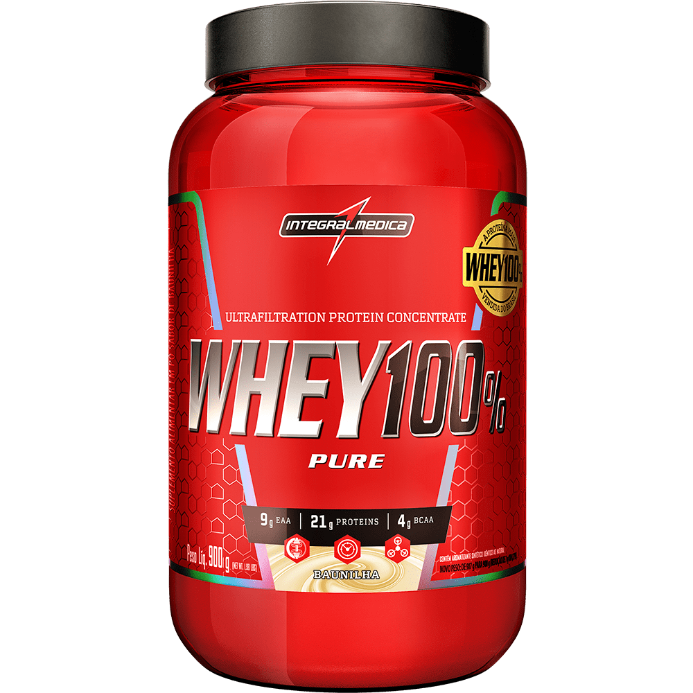 Whey Protein Concentrado Pote 900g Integral médica
