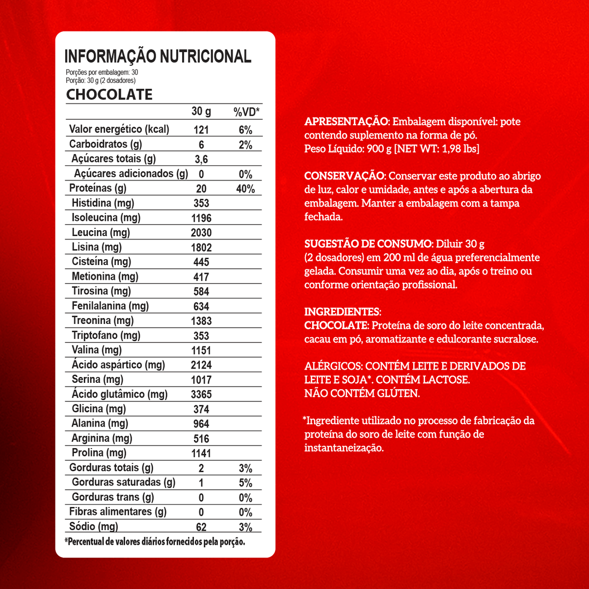 Whey Protein Concentrado Pote 900g Integral médica