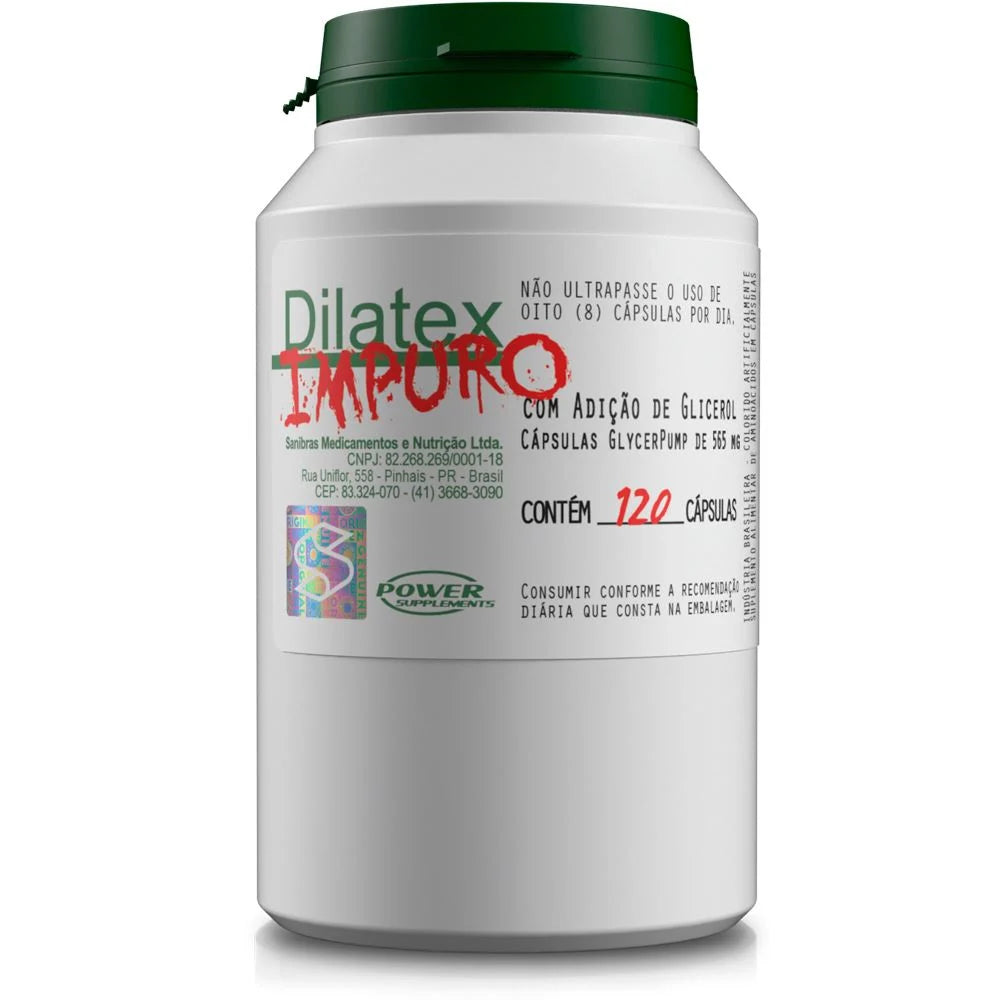 Dilatex IMPURO Pré-treino com Glicerol 120 Cápsulas Power Supplements