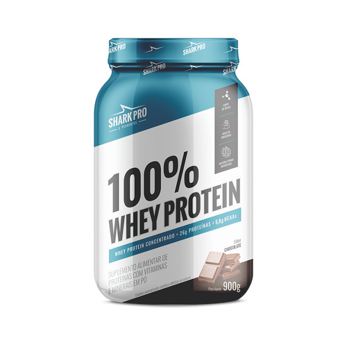 100% Whey Protein- WPC - Whey Protein Pote 900g Shark Pro