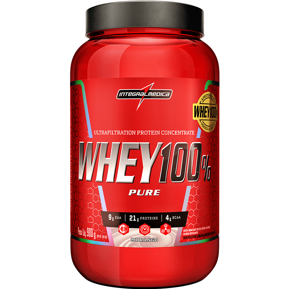 Whey Protein Concentrado Pote 900g Integral médica