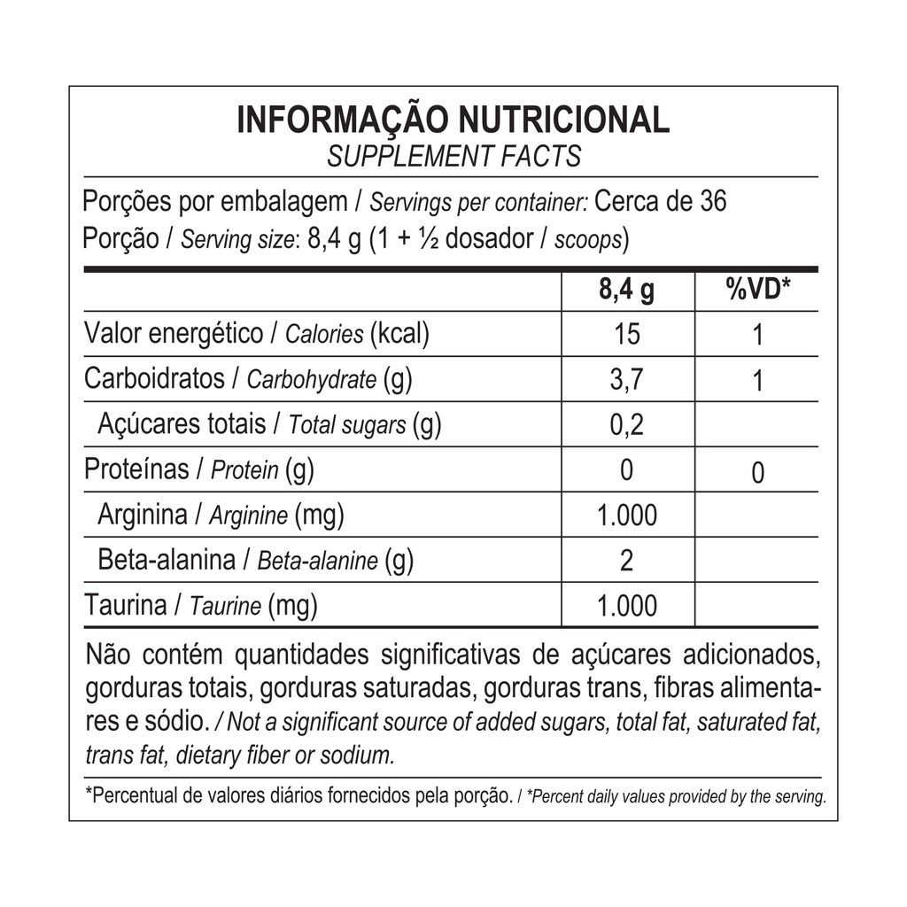 Night Train Pré Treino Sem Cafeína 300g