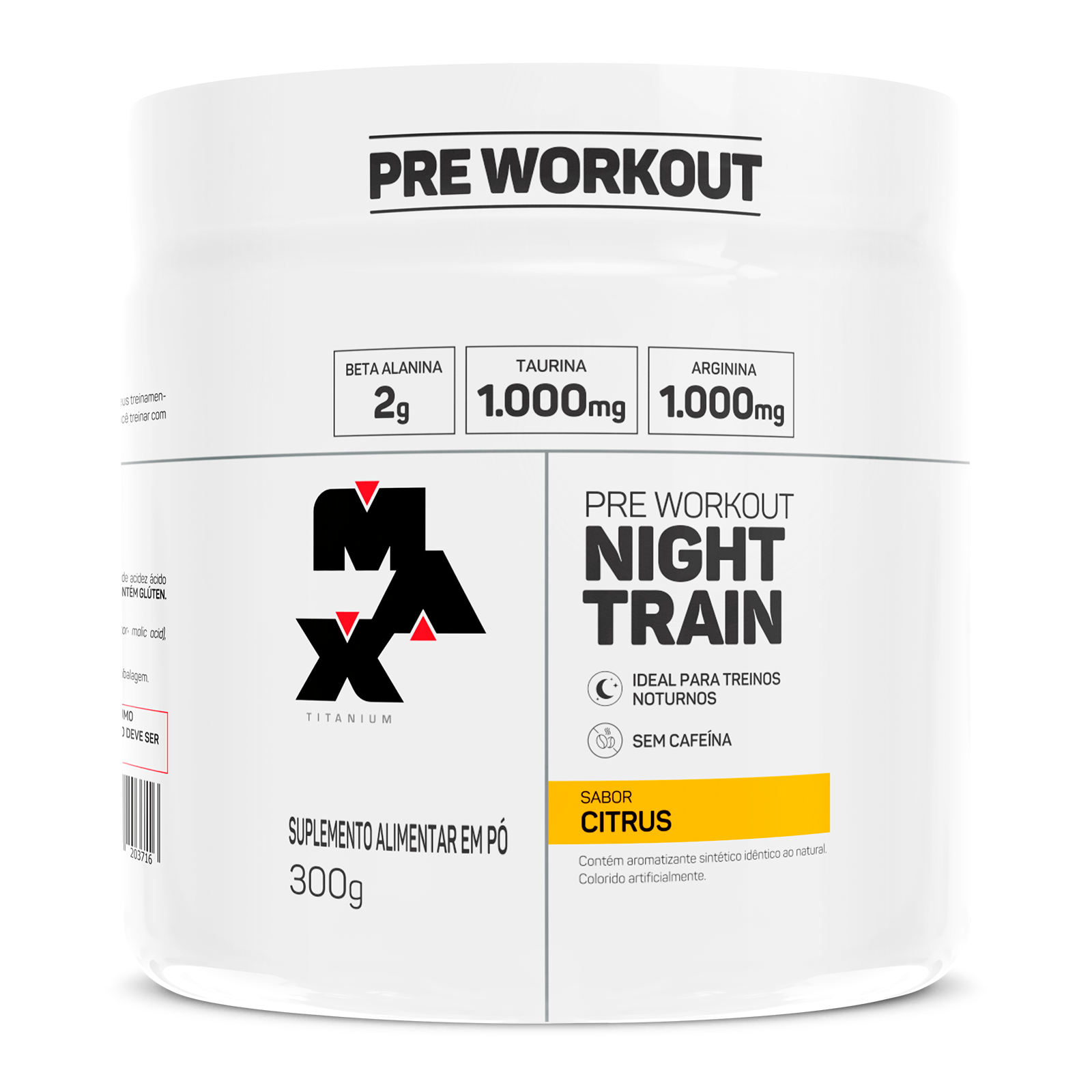 Night Train Pré Treino Sem Cafeína 300g