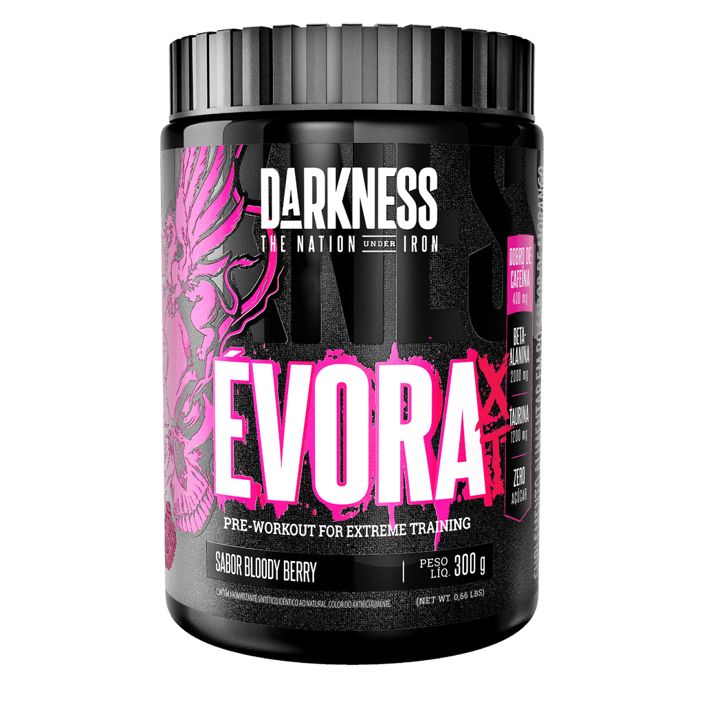 Évora XT Pré-treino Com Dobro De Cafeína 300g Darkness