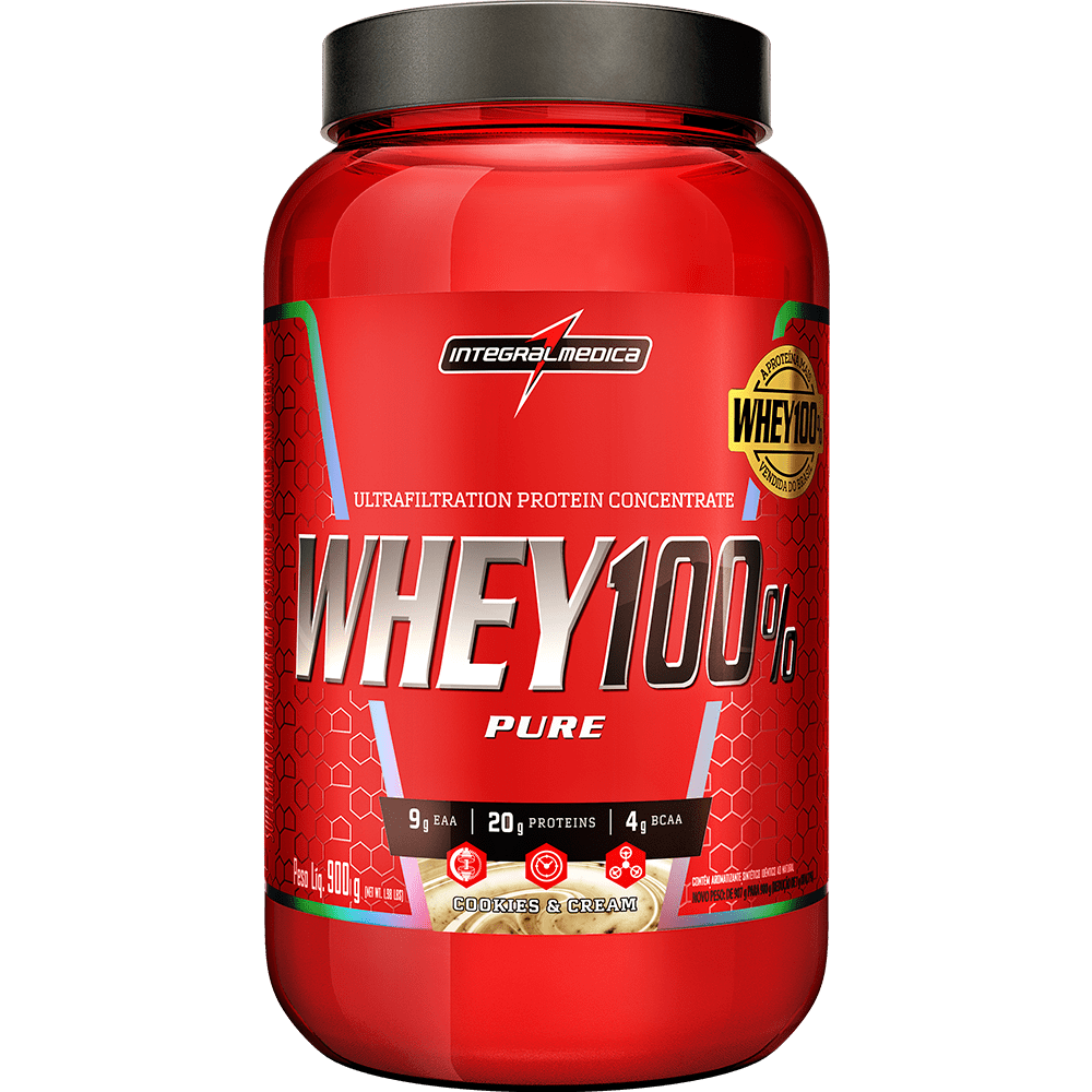Whey Protein Concentrado Pote 900g Integral médica