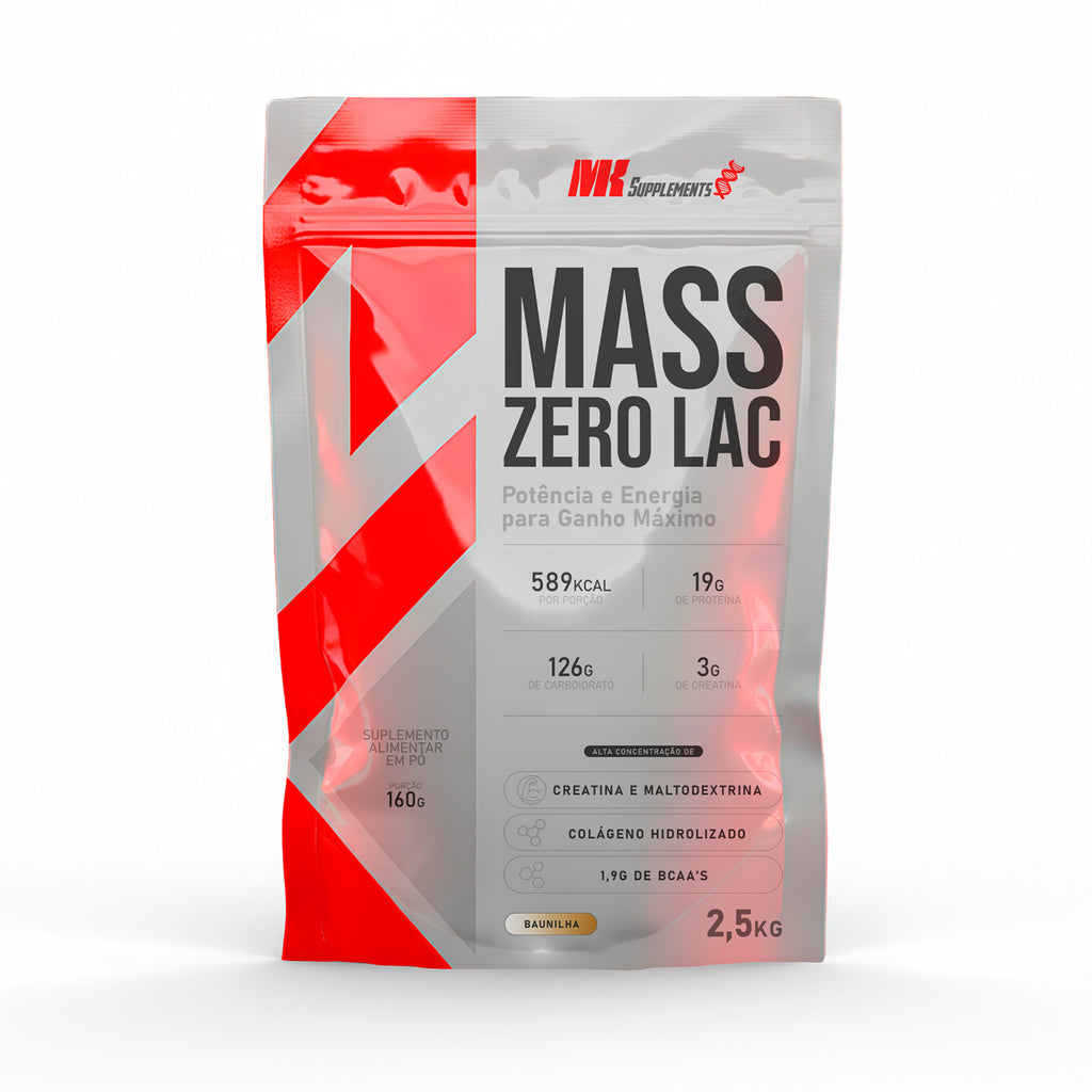 Mass Zero Lac com Enzima Lac 2,5 kg MK Supplements