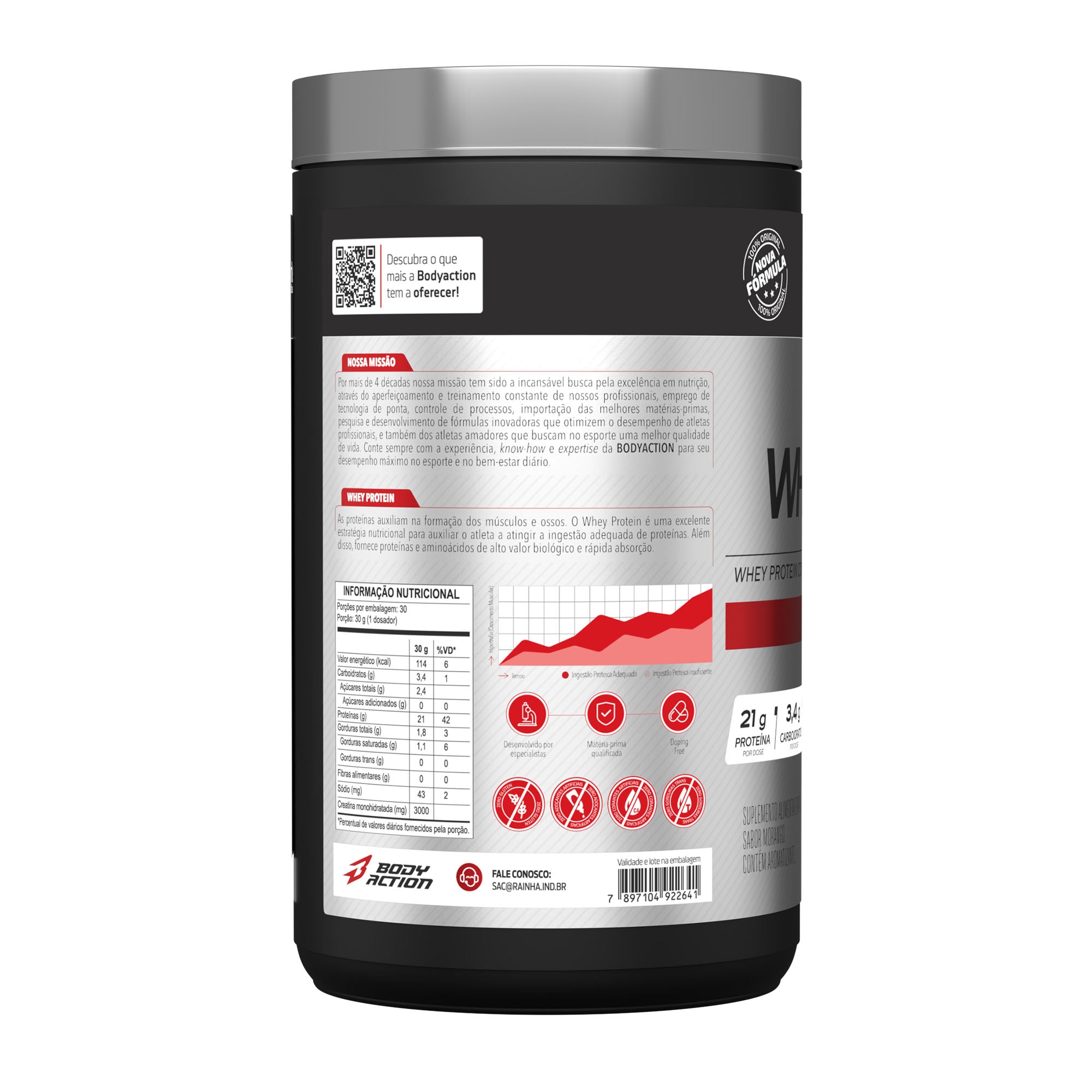 Whey 100% Whey Prime 900g Bodyaction