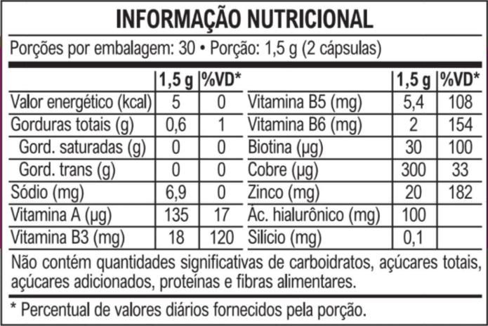 HYALURONIC HAIR 60 Cápsulas