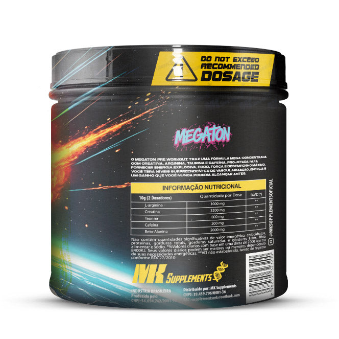 Pré treino Megaton 300g Mk supplements