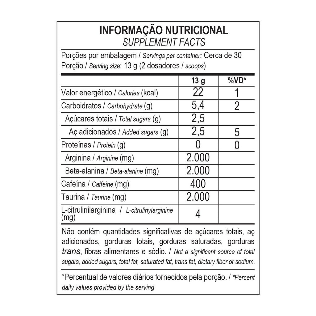 Pré treino Hórus Elite 390g  Max Titanium