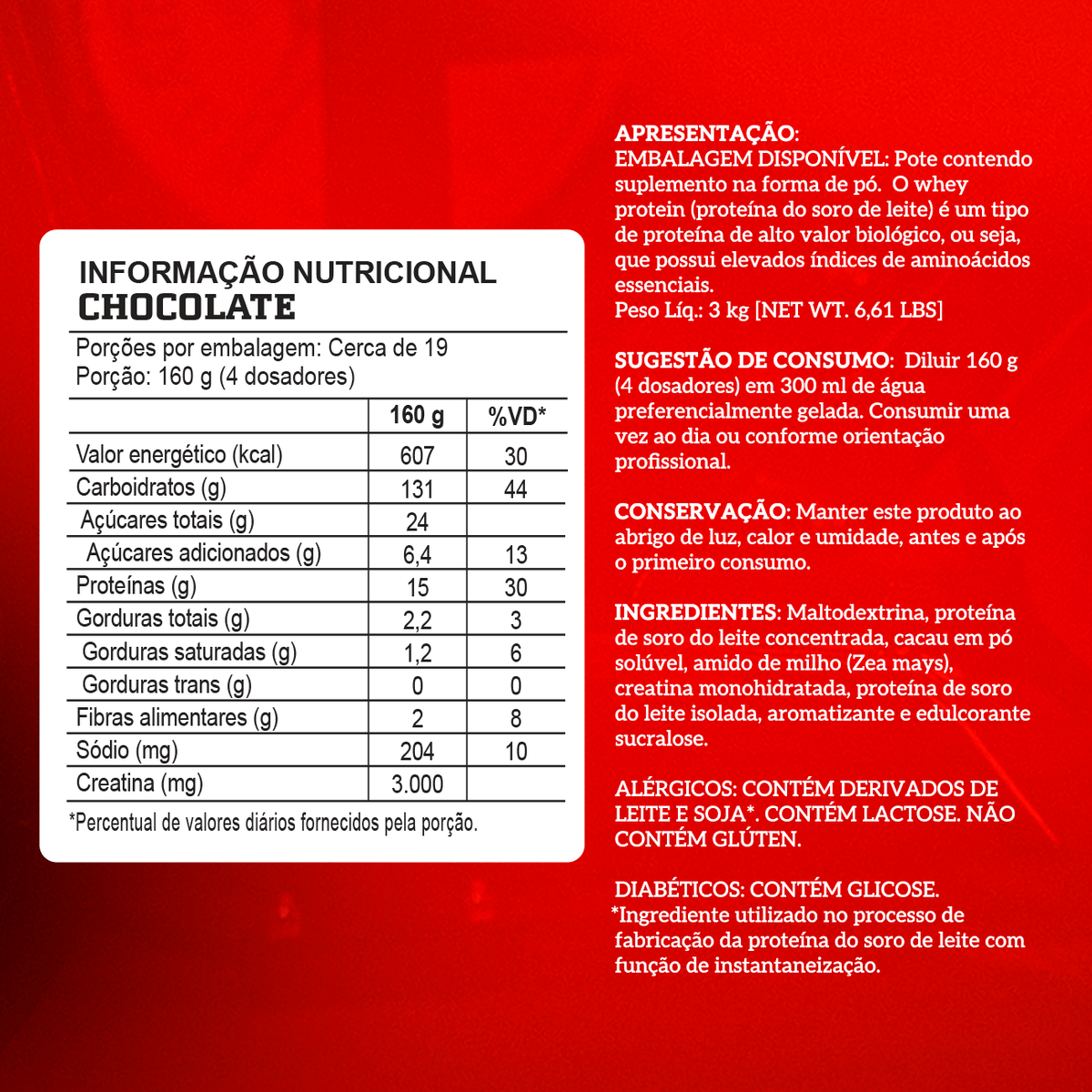 Creamass Hipercalorico com Creatina 3Kg