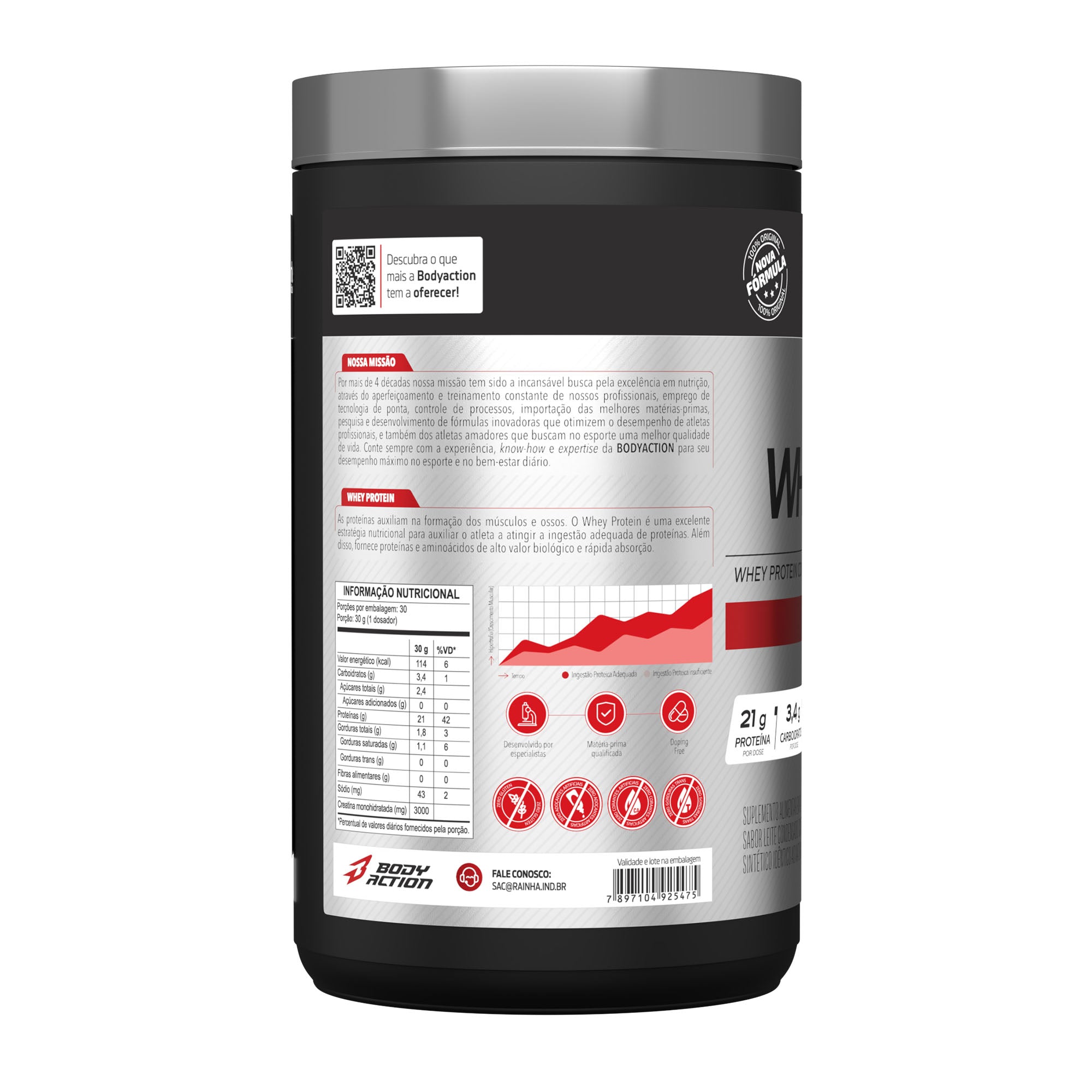 Whey 100% Whey Prime 900g Bodyaction