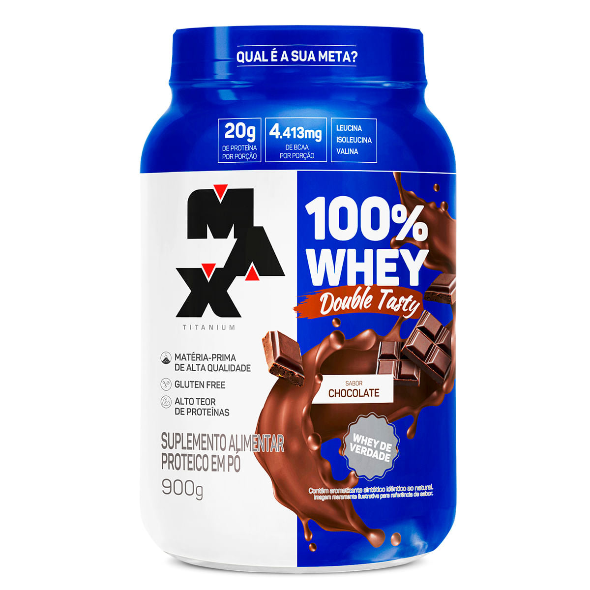 100% Whey Double Tasty 900g  Max Titanium