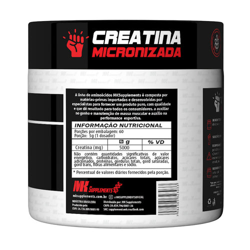Creatina Micronizada 300g MK supplements